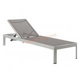 Modway Outdoor Chaise, Silver/Gray