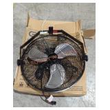 18" Wall Mount Fan, Black