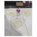 vintage Lancaster Depression glass pieces.