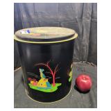 Black Vintage Storage Tin
