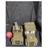 Tonka army trucks lot.