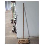 heavy-duty stiff bristle broom.