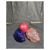 Vintage Glass Piggy Banks - Qty 2