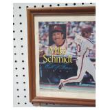 Framed Mike Schmidt picture 15in W by 12in H.