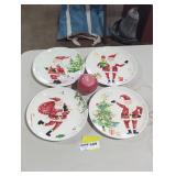 Sleigh bell Bistro decortive Christmas plates.