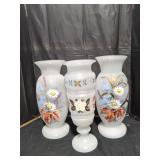 Hand painted Glass Vases