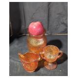 Carnival glass lot.
