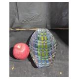 Carnival glass fruit tray.