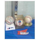 2 vintage signed baseballs and a fotoball lot.