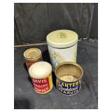 Vintage Tin Lot - Qty 4