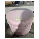 Circular Pink Ottoman