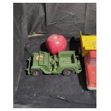 Tonka jeep,tank and truck.