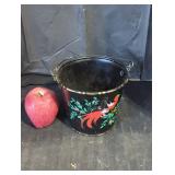 Hand painted bucket.