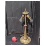 an antique Miller Lamp Company panel lamp base.