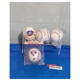 Professional baseballs lot.