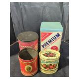 Vintage Can Lot - Qty 4