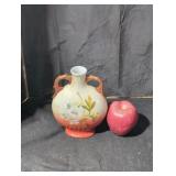 Porcelain hand painted vase.