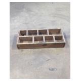 Vintage wooden bottle carrier crate.