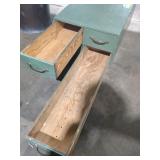 Vintage Green Long Drawer Storage Container