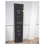 Vintage rustic door. 16 1/2in W by 75 1/2in H.
