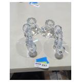 Glass candle holders lot.