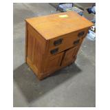 Vintage oak washstand. 31in W by 29in H.