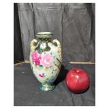 Green and Pink Decorative Flower Vase