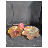 Carnival glass lot.