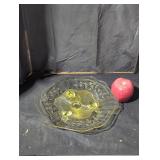 vintage yellow Lancaster depression glass.