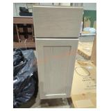 Light Grey Cabinet, 34 1/2"h x 11 1/2"w x 24"d