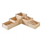 Wood Outdoor Raised Garden Bed with Dividers