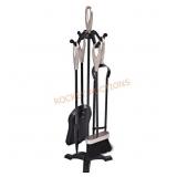 5-Piece Stylish Iron Fireplace Tools Set