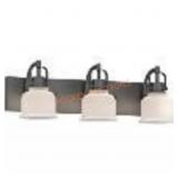 Rockhill 22.07 in. 3-Light Black Vanity Light