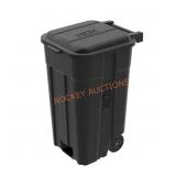45 Gal Black Outdoor Trash Can w Wheels NO LID