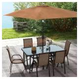 7-Piece Outdoor Dining Set with Umbrella