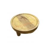 7" Footed Wood Plant Stand