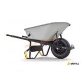 Gorilla 6 cu ft PRO Wheelbarrow, Steel Braces