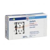 Leviton 15A 125V Duplex White Outlet 5-15R 10pk