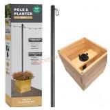 10 ft Premium String Light Pole & Planter Box