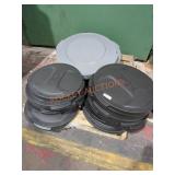 Skid Lot Of Assorted Sized Garbage Lids