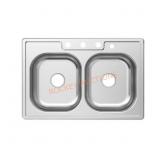 Glacier Bay 33 in. Drop-In 50/50 Sink, 20G SS