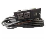 2 Oultet Power Cord w/ Phone Charger Ports