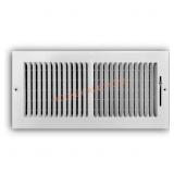 14x6 2-Way Steel Register, White