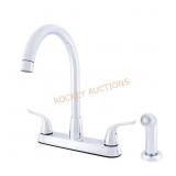 Dual Wing High Arc Kitchen Faucet Chrome