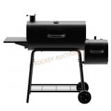 29 in. Barrel Offset Charcoal Grill Black