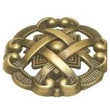 Hickory Cavalier Round Cabinet Knob, Brass