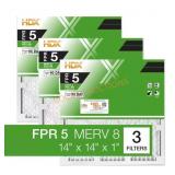 HDX 14x14x1 Pleated Furnace Filter (3-Pack)