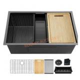 Black Stainless 30 in. Undermount Sink