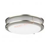 (3) 12 in. LED Flush Mount Light, Brushed Nickel