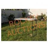 HDX 4 ft Almond Folding Table